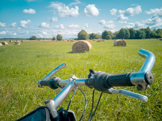 Fototapeta na wymiar Travelling by bicycle.