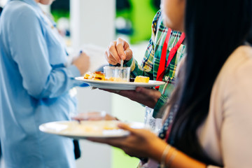 Details of different food at an event or convention congress