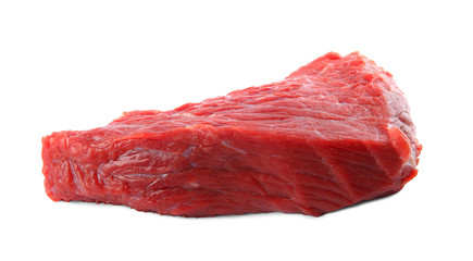 Fresh raw beef cut isolated on white