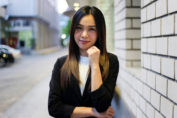 Portrait of Beautiful Young businesswoman asian smiling  happy for working.