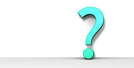 interrogation point question mark 3d sign