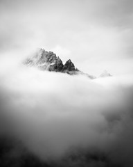 Mountain in the clouds