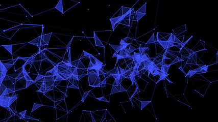 Abstract technology background. Connection of lines, points and planes. Concept of Network.