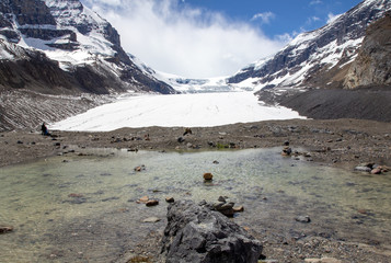 Kanada, Athabasca Gletscher am Columbia Icefield, Canadian Rockies