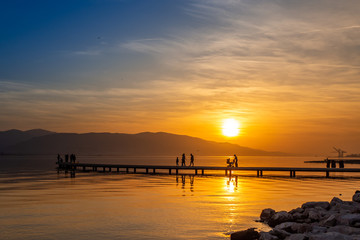 sunset on beach