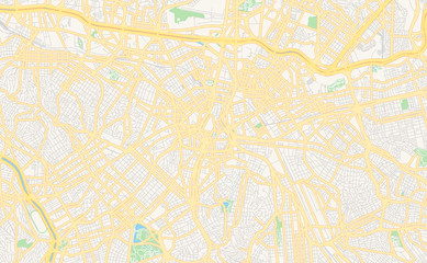 Printable street map of Sao Paulo, Brazil