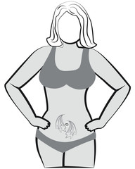 Diarrhea as a result of poisoning or indigestion vector illustration