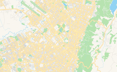 Printable street map of Bogota, Colombia