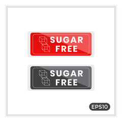 Sugar free icons, can be used to label your product