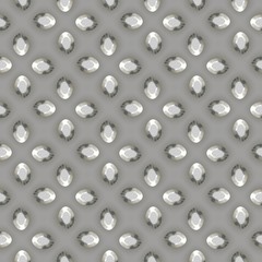 Beautiful silver 3d glossy decorative bumps on metal grey iron plate desk surface seamless pattern