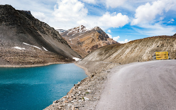 Suraj Tal, INDIA - AUG 21,2019: admirable suraj tal is a sacred body of water, literally means the Lake of the Sun God.