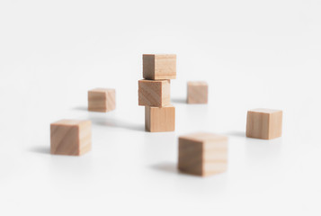 stacking of wooden block