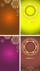 Background template with mandala designs