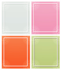 Fototapeta premium Four backgrounds with mandala patterns
