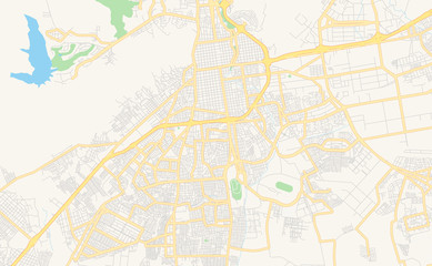 Printable street map of Valencia, Venezuela