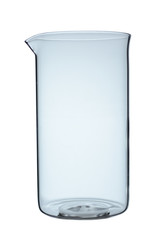 Glass flask for the French press. Isolated on a white background