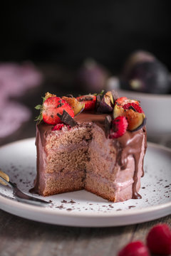 g&acirc;teau naked cake genoise fruits rouges