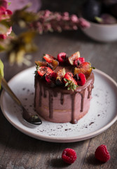 gâteau naked cake genoise fruits rouges