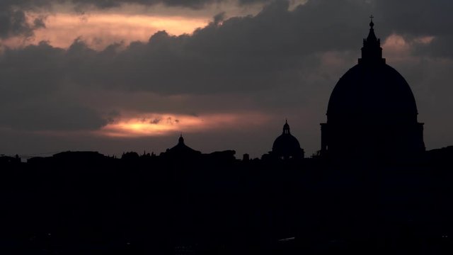 roma italia, belvedere del pincio, controluce