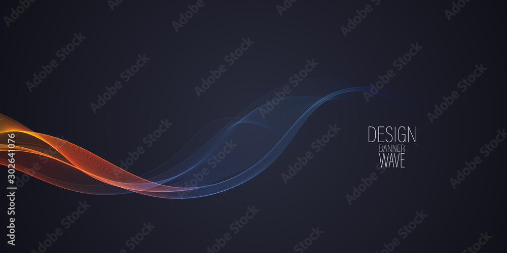 Aufkleber colorful waves and lines vector background. abstract background with colorful waves.