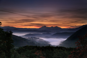 Sunrise in the valley