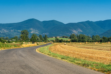 Fototapeta na wymiar Rural landscape near Amaseno, Lazio
