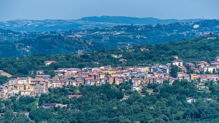 Fototapeta na wymiar Summer landscape in Irpinia, Southern Italy
