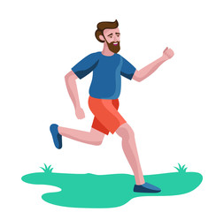 man running or jogging