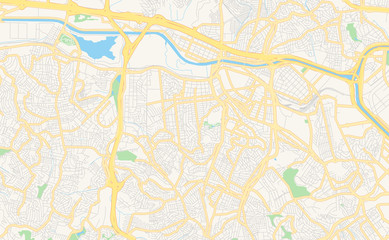 Printable street map of Osasco, Brazil