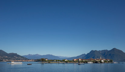 Fototapeta na wymiar Lago Magiorre Italy. Isola Bella. Isola Superiore. Lake.