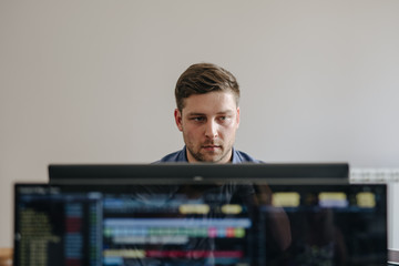 Businessman Working in an Officeq