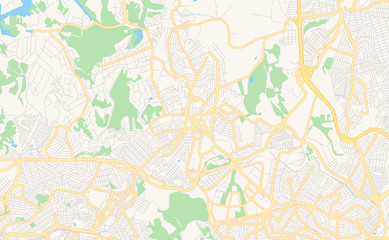 Printable street map of Contagem, Brazil