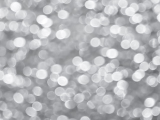 gray blurred bokeh of light for abstract background 