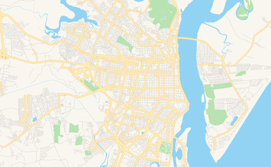 Printable street map of Aracaju, Brazil