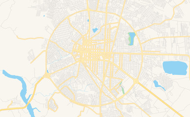 Printable street map of Feira de Santana, Brazil