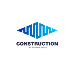 Vector logo design template. Construction building architecture logo icon.