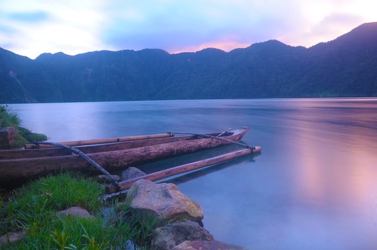 Long Exposure of Beautiful Sunrise at Lake Holon in Tboli, South Cotabato