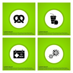 Set Of Universal 4 Icons