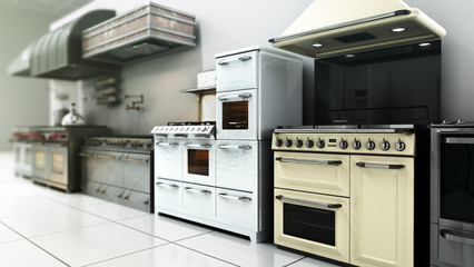 Fototapeta premium kitchen appliances in supermarcket 3d render image