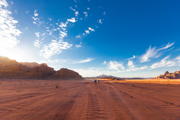 Wadi rum desert in Jordan