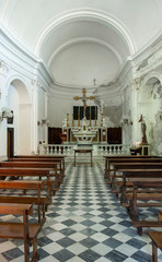 Portofino Ligurie Italy. San giorgio church.  interior