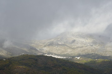 clouds forest autumn cartajima y sierra oreganal  otoño en el valle del genal serrania de ronda...