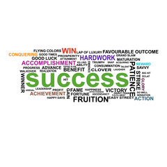 Success word cloud vector illustration