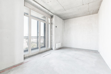 interior of the apartment without decoration