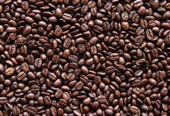 Roasted coffee beans background