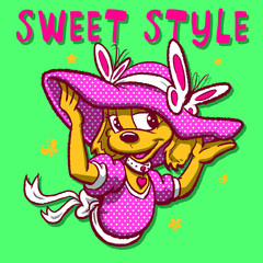 cute cartoon animal character graphic design