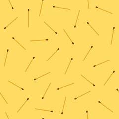 Fire match pattern. Seamless vector background
