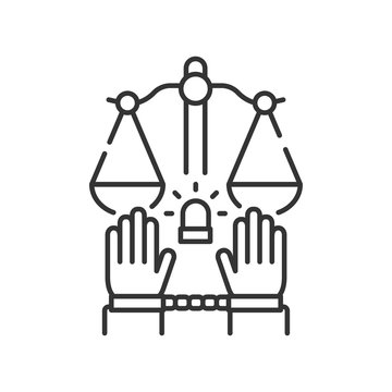 handcuffed hands under scales of justice clip art preview