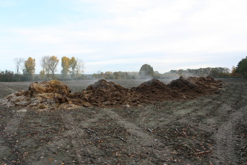 Natürlicher Dünger auf dem Feld