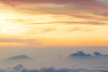 .Morning sunrise at Doi Inthanon, Chiang Mai, Thailand
